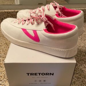 Tretorn sneakers white/pink size 8